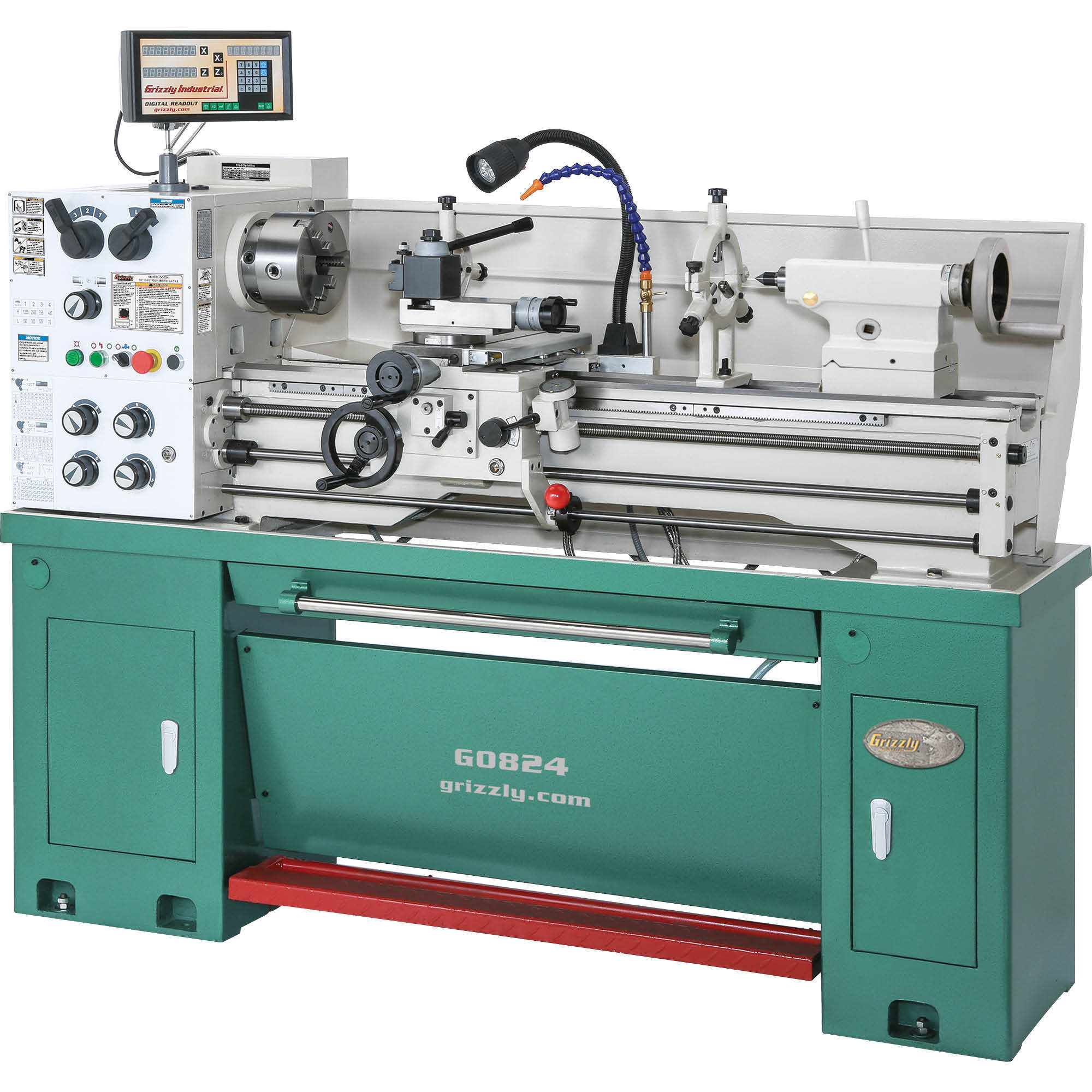 Grizzly G0824 - 14" x 40" 2-1/2 HP Gunsmithing Metal Lathe w/ DRO